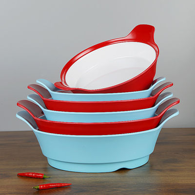 ভালো দাম রেস্তোরাঁ / ক্যান্টিনে ডাবল কালার 100% মেলামাইন টেবিলওয়্যার অনলাইন