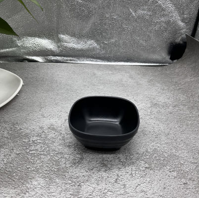 ভালো দাম খাদ্য গ্রেড প্রয়োজনীয়তা জন্য কালো ম্যাট বর্গাকার ছোট melamine বাটি অনলাইন