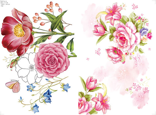 ভালো দাম প্রিন্ট করা ডেকেল পেপার কাস্টমাইজযোগ্য প্যাটার্ন সহ মেলামিন টেবিলওয়্যার জন্য আকার 59 * 44CM অনলাইন