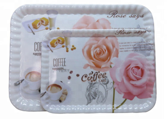 ভালো দাম হোম সজ্জা মেলামাইন আয়তক্ষেত্রাকার ট্রে, হ্যান্ডেল সহ মেলামাইন ফুড ট্রে অনলাইন